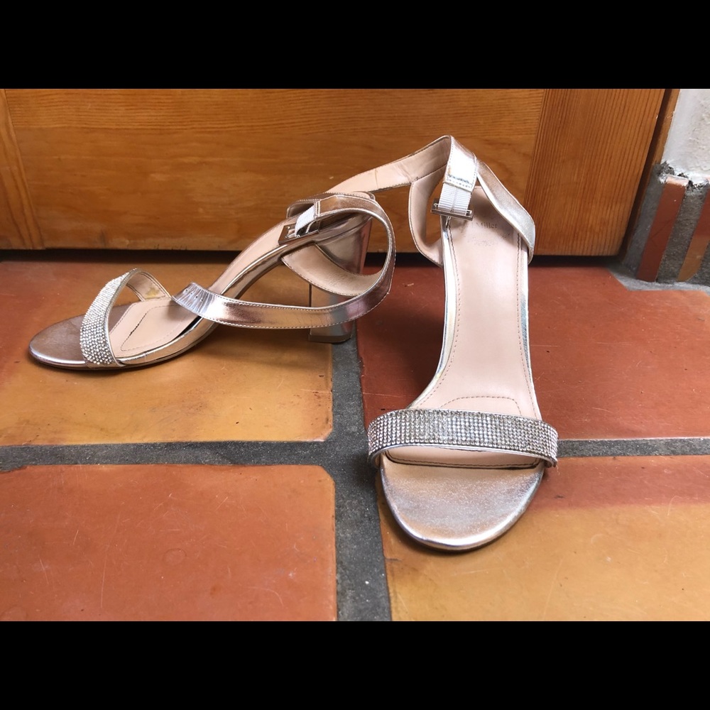 Silver glam heels